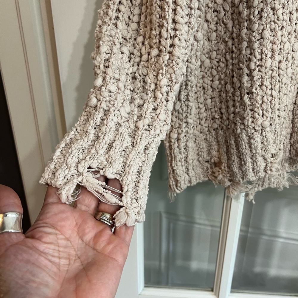 Distressed Beige Sweater! - Picture 2 of 8